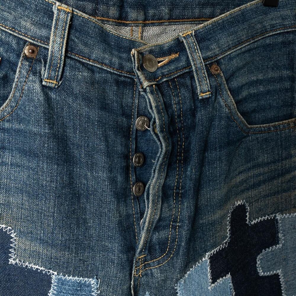 Custom levis patchwork jeans - Picture 4 of 6